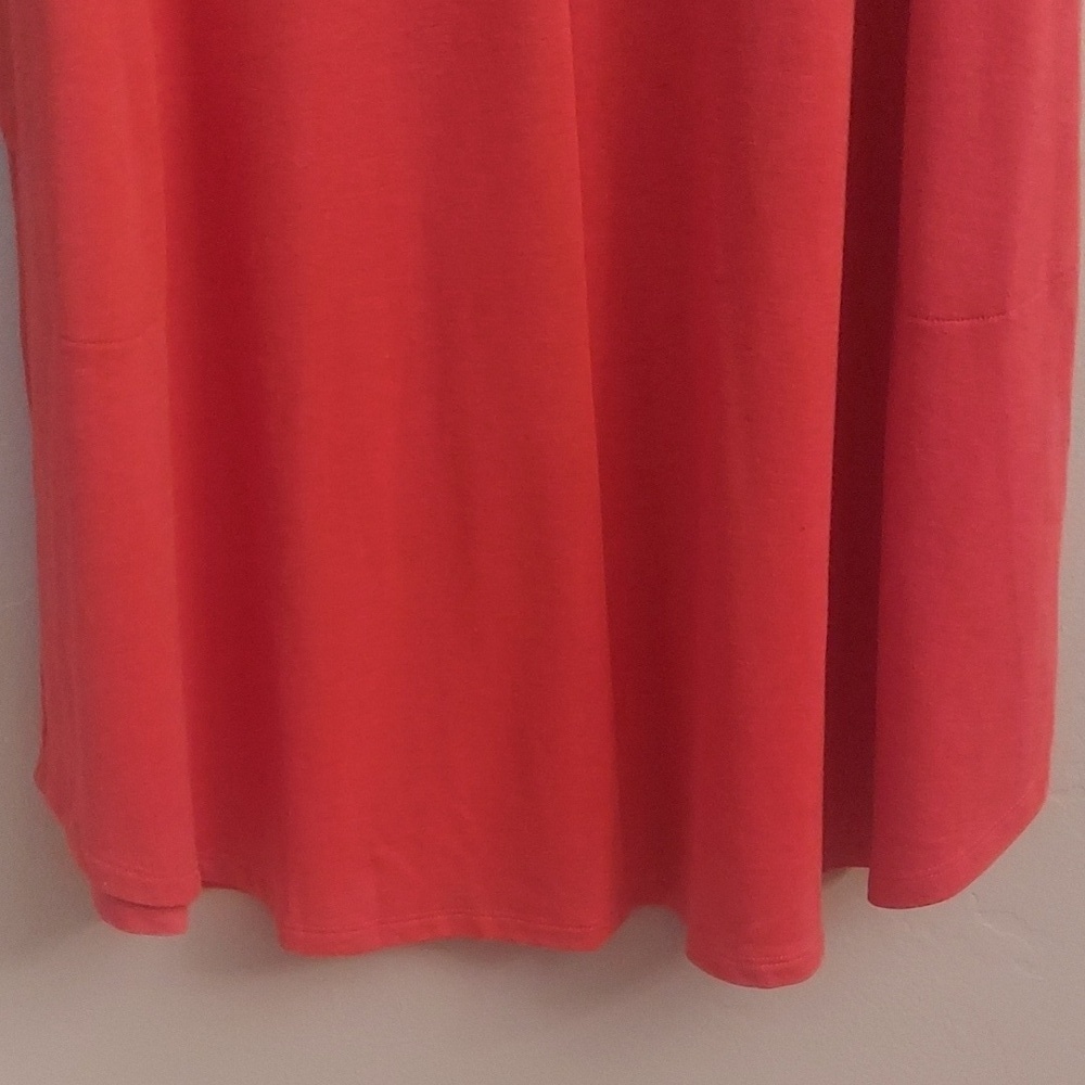 SOFT SURROUNDINGS Coral Short Sleeve Cold-Shoulder Swing Midi Dress L Flowy - Picture 5 of 9